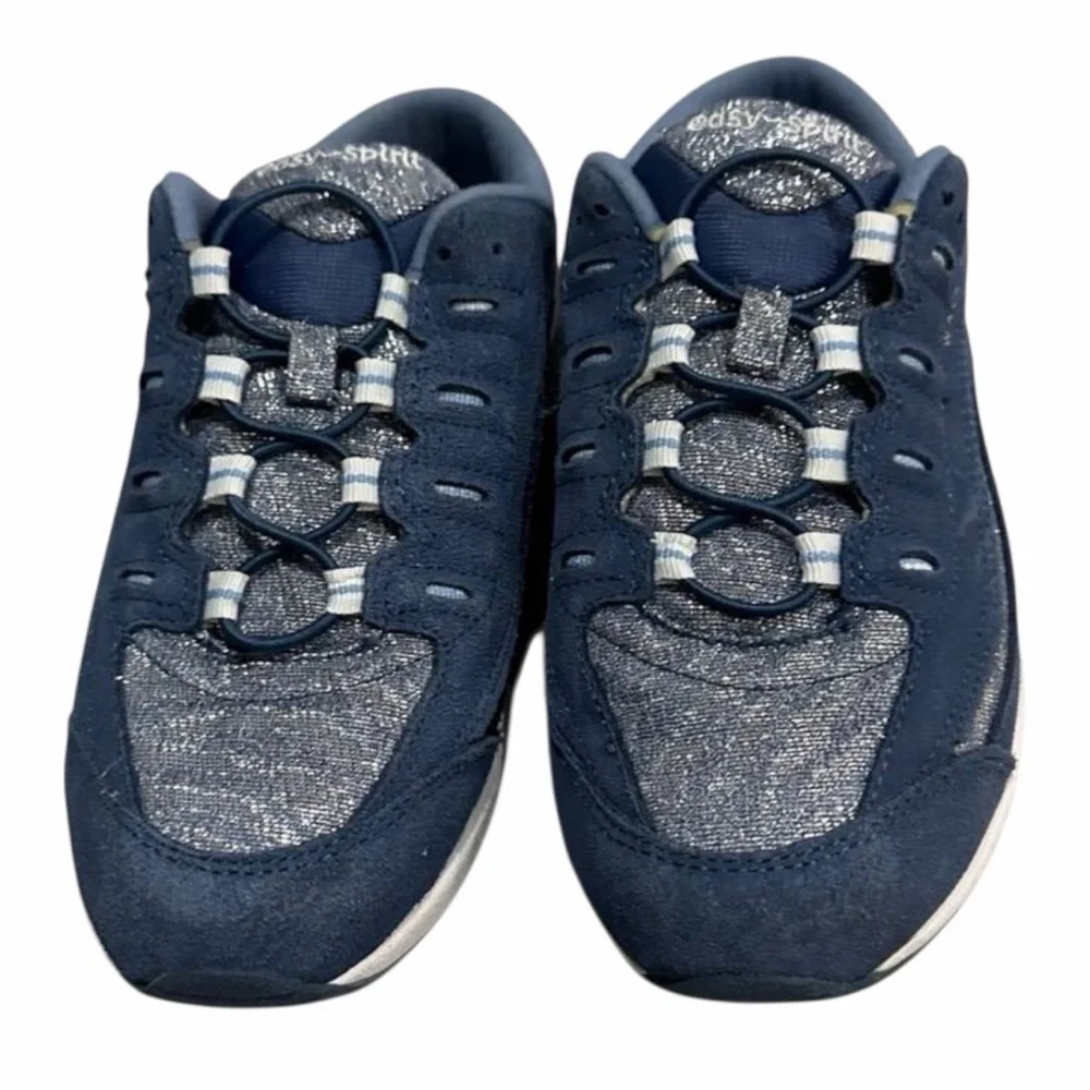 Easy spirit Seromy blue slip on mules permanent lace up size 8 - Picture 2 of 15